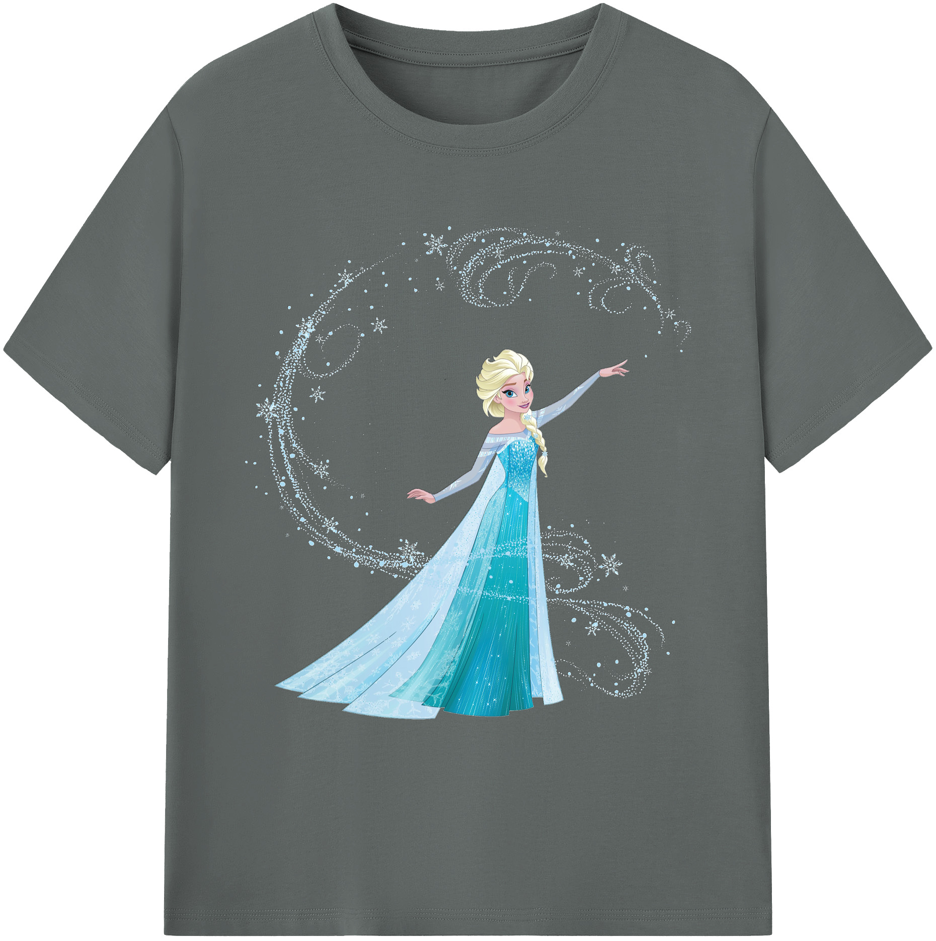 （画像用） アナと雪の女王 アンナ エルサ Frozen Anna Elsa 綿100％ メンズ半袖Tシャツ｜肌触りやわらか＆通気性